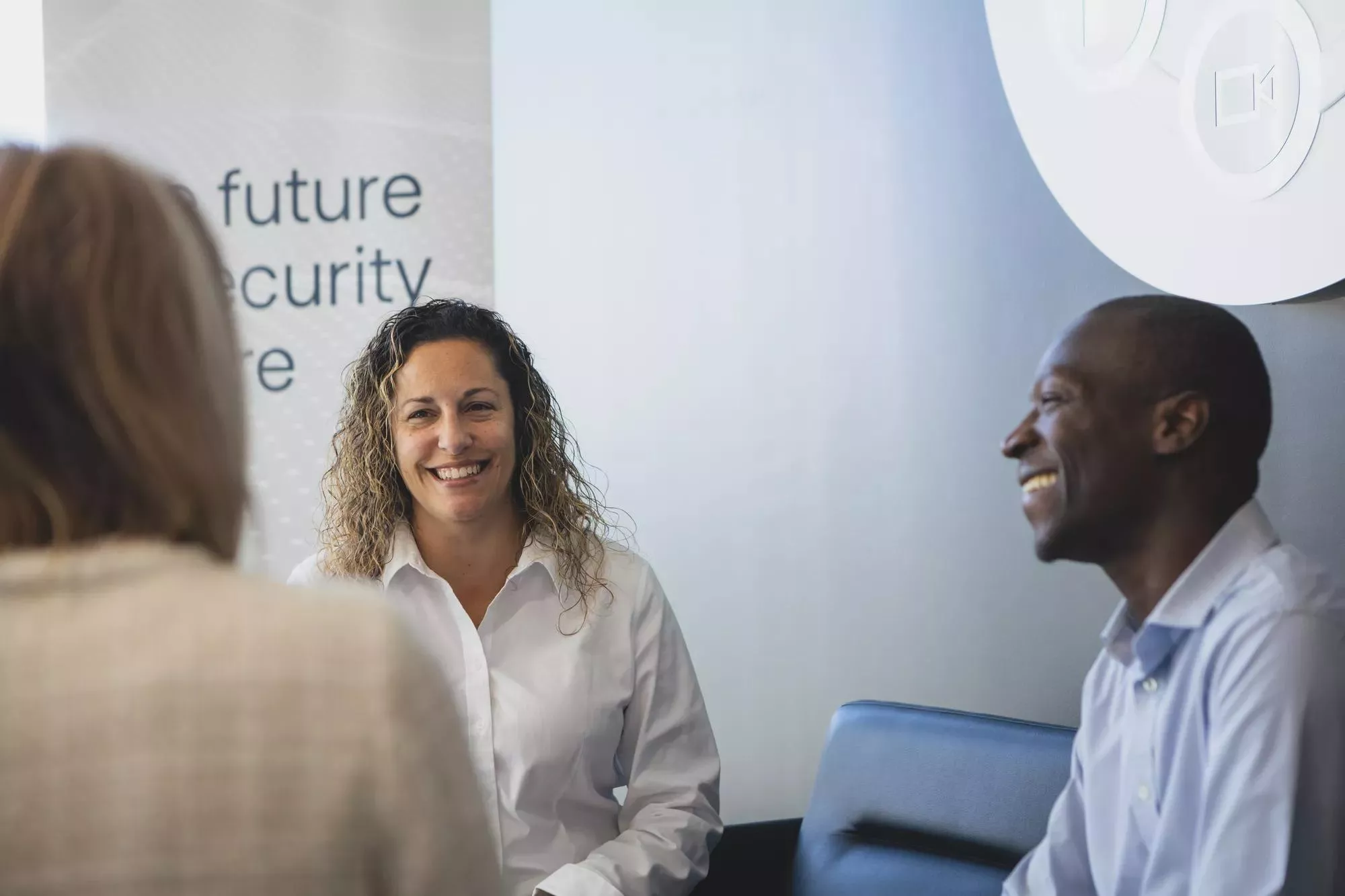 Employees engaging with one another in Elmsford, NY office.